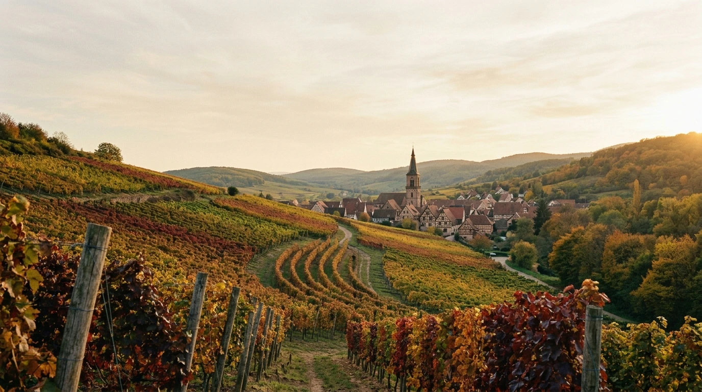 Vignobles d’Alsace à l’automne