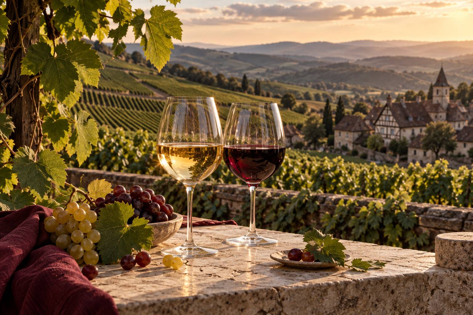 Illustration éditoriale du sujet : Kaefferkopf : le grand cru d'Ammerschwihr et ses vins