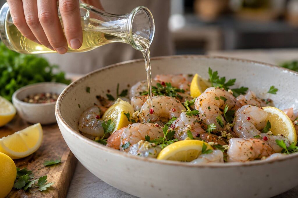 Illustration de détail sur le sujet : Marinade pour gambas : la recette au vin blanc d’Alsace